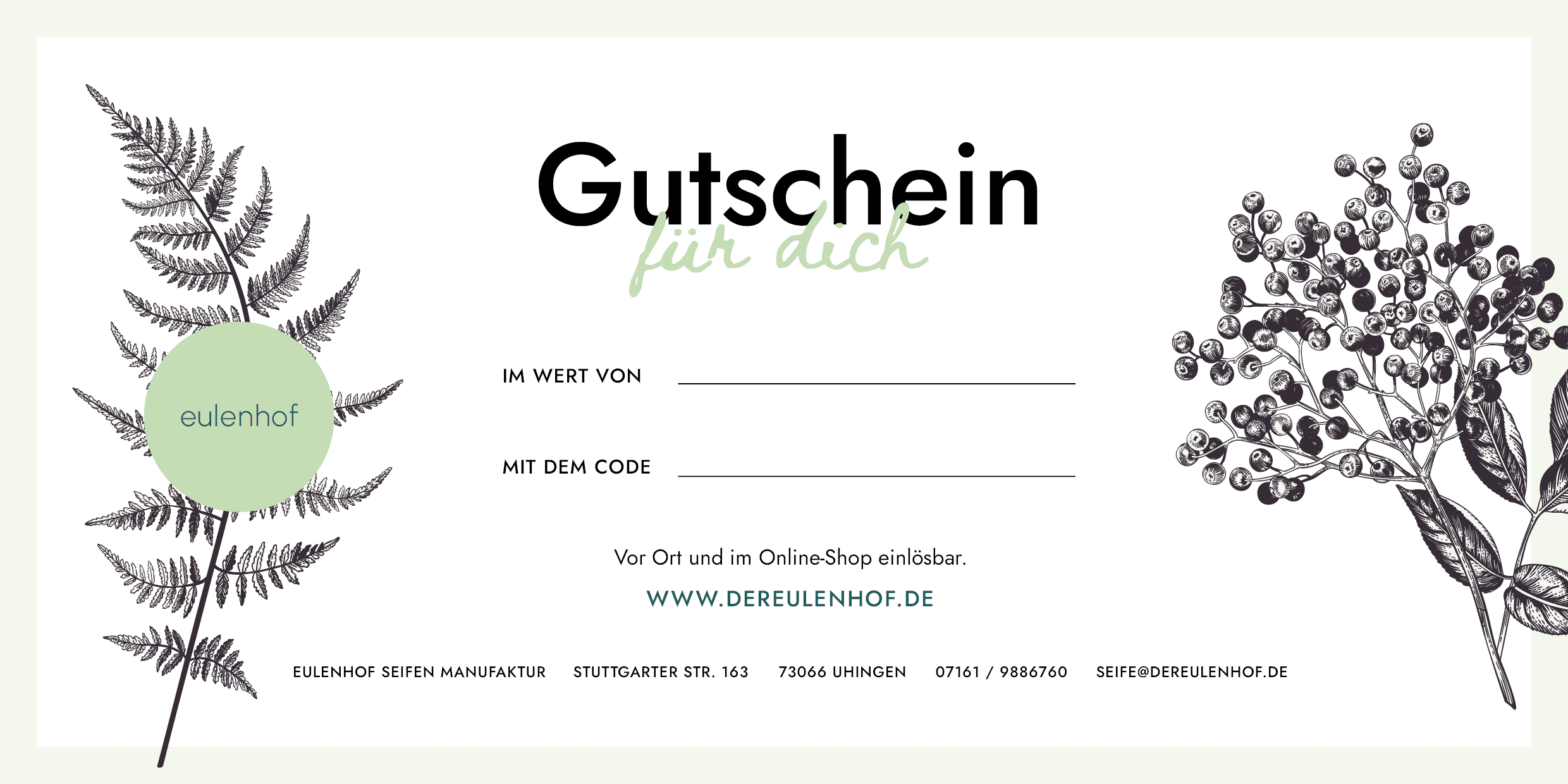 Gutschein / Geschenkgutschein