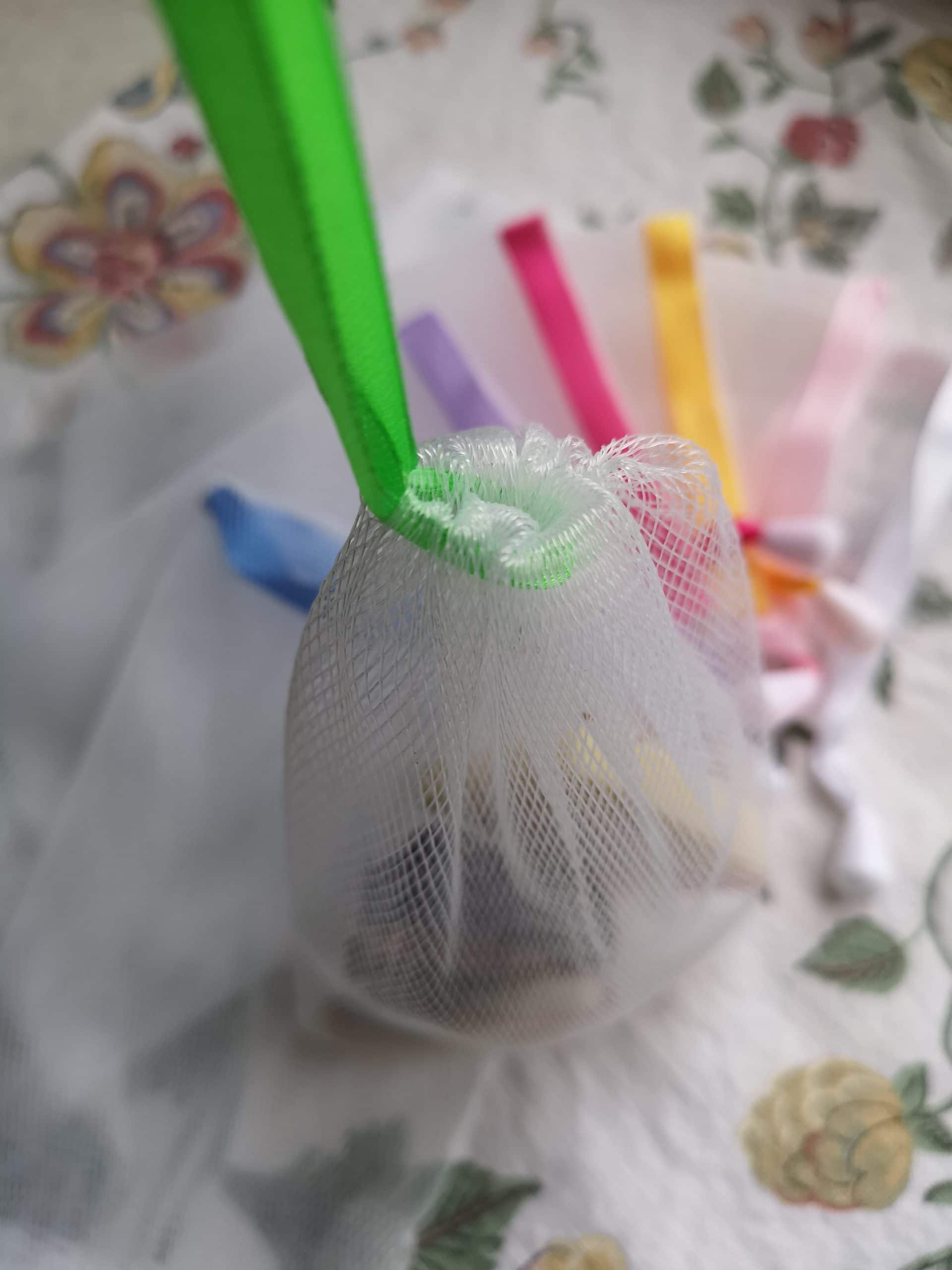 Seifen Säckchen/Tuch/Schwamm - weisses Seifen Netz Polyester