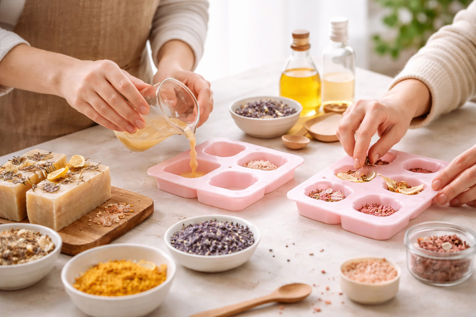 Seifen-Workshop bei Eulenhof mit natürlichen Zutaten u d kreativem Selbermachen