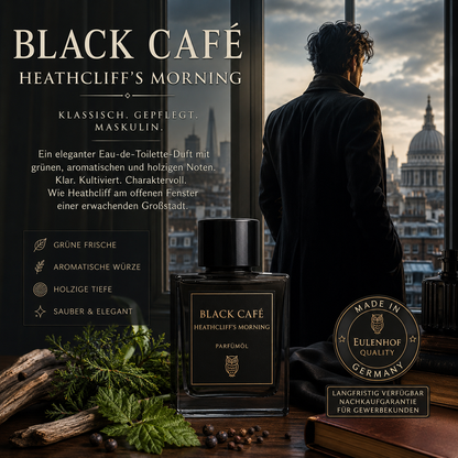 Black Café Heathcliff’s Morning Parfümöl – klassisch gepflegter Herrenduft, Made in Germany und langfristig verfügbar