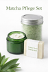 Grüner Tee Matcha Pflege Set von Eulenhof - Naturkosmetik mit Seife, Shea Gesichtsreme und Badesalz
